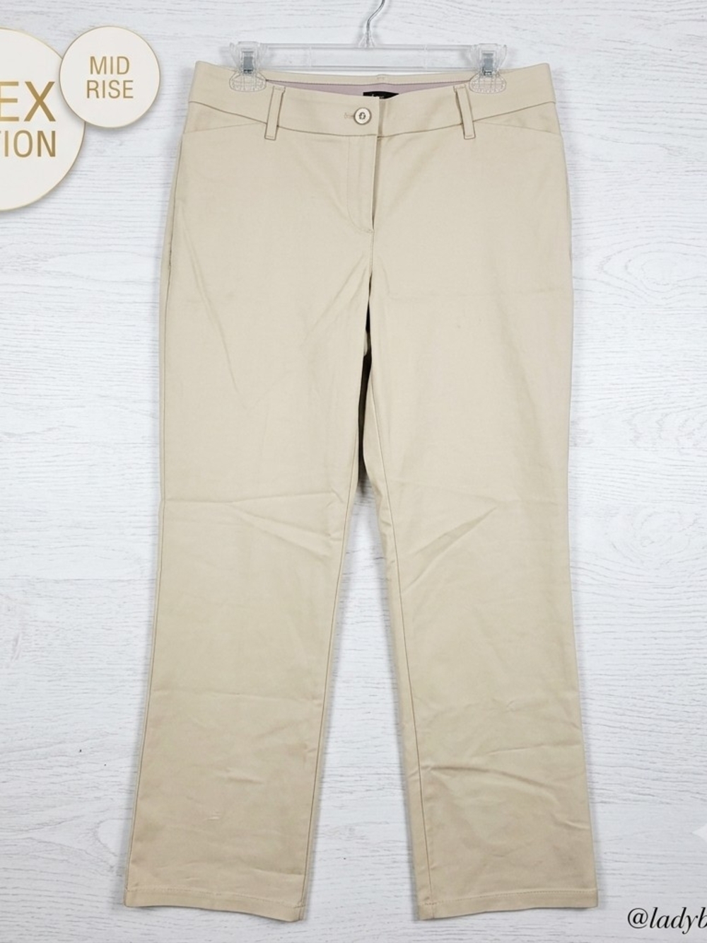 Lee Mid-Rise Women's Khaki Straight-Leg Pants
